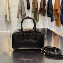 미우 미우 Miu Miu 5BP088 Arcadie leather mini-bag Black 19cm