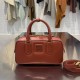 미우 미우 Miu Miu 5BB142 Arcadie leather bag Brown 22cm