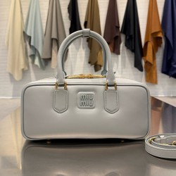 미우 미우 Miu Miu 5BB148 Arcadie leather bag Blue 27cm