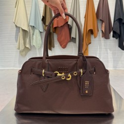 미우 미우 Miu Miu 5BG310 Aventure nappa leather bag Briarwood 44cm