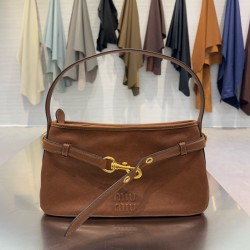 미우 미우 Miu Miu 5BC182 Aventure nappa leather bag Oak 33cm