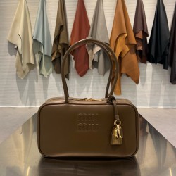 미우 미우 Miu Miu 5BB172 Beau leather top-handle bag Green 30cm