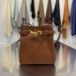 미우 미우 Miu Miu 5NR461 Nappa leather pouch Oak 17cm