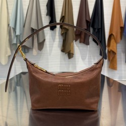 미우 미우 Miu Miu 5NE841 Nappa leather pouch Oak 18.5cm