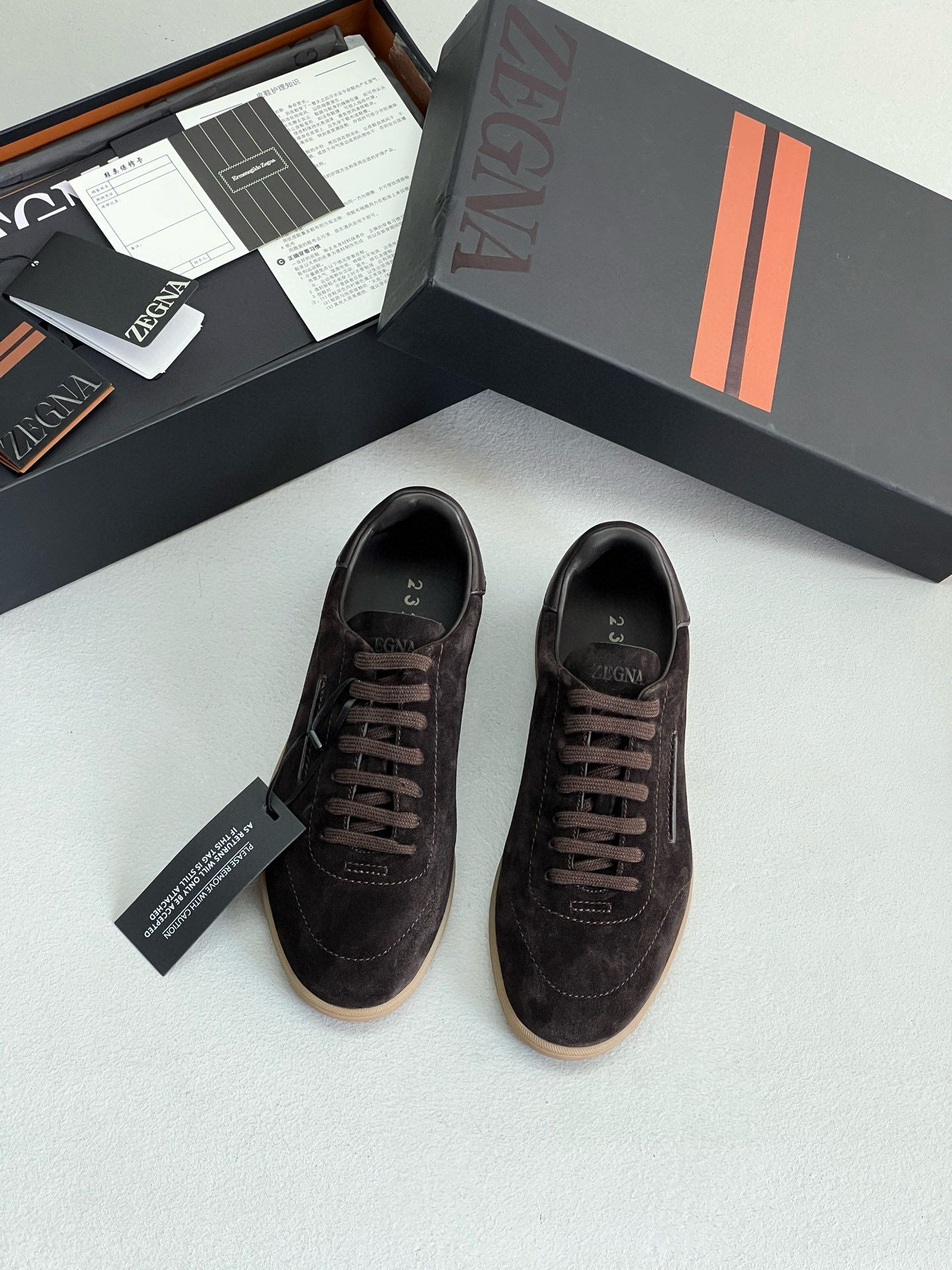제냐 Zegna S8218Z 232 스니커즈 Brown