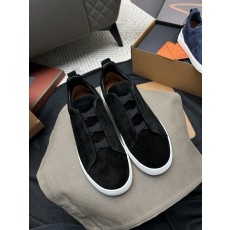 제냐 Zegna Gegna Triple Stitch TM 스니커즈 Black