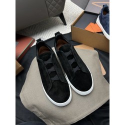 제냐 Zegna Gegna Triple Stitch TM 스니커즈 Black