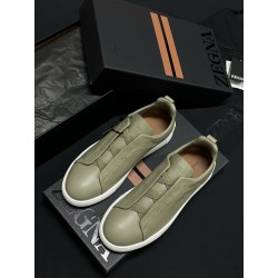제냐 Zegna Secondskin Triple Stitch TM 스니커즈 green