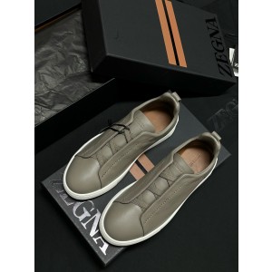 제냐 Zegna Secondskin Triple Stitch™ 스니커즈 Light grey