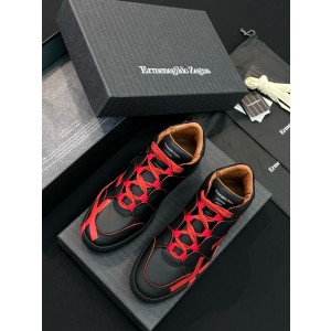 제냐 Zegna TIZIANO XXX 스니커즈 Black&Red