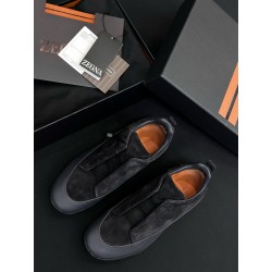 제냐 Zegna S7009Z Triple Stitch TM Monte 스니커즈 Blue