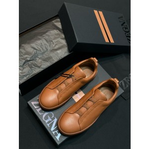제냐 Zegna S4667Z Triple Stitch™  스니커즈 Brown