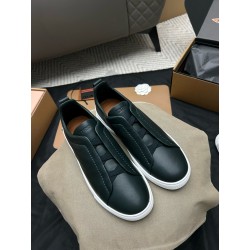제냐 Zegna Triple Stitch 스니커즈 Dark green
