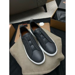 제냐 Zegna Triple Stitch 스니커즈 Grey