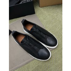 제냐 Zegna Triple Stitch 스니커즈 Black