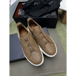 제냐 Zegna Triple Stitch 스니커즈 Khaki