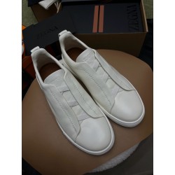 제냐 Zegna Triple Stitch 스니커즈 White