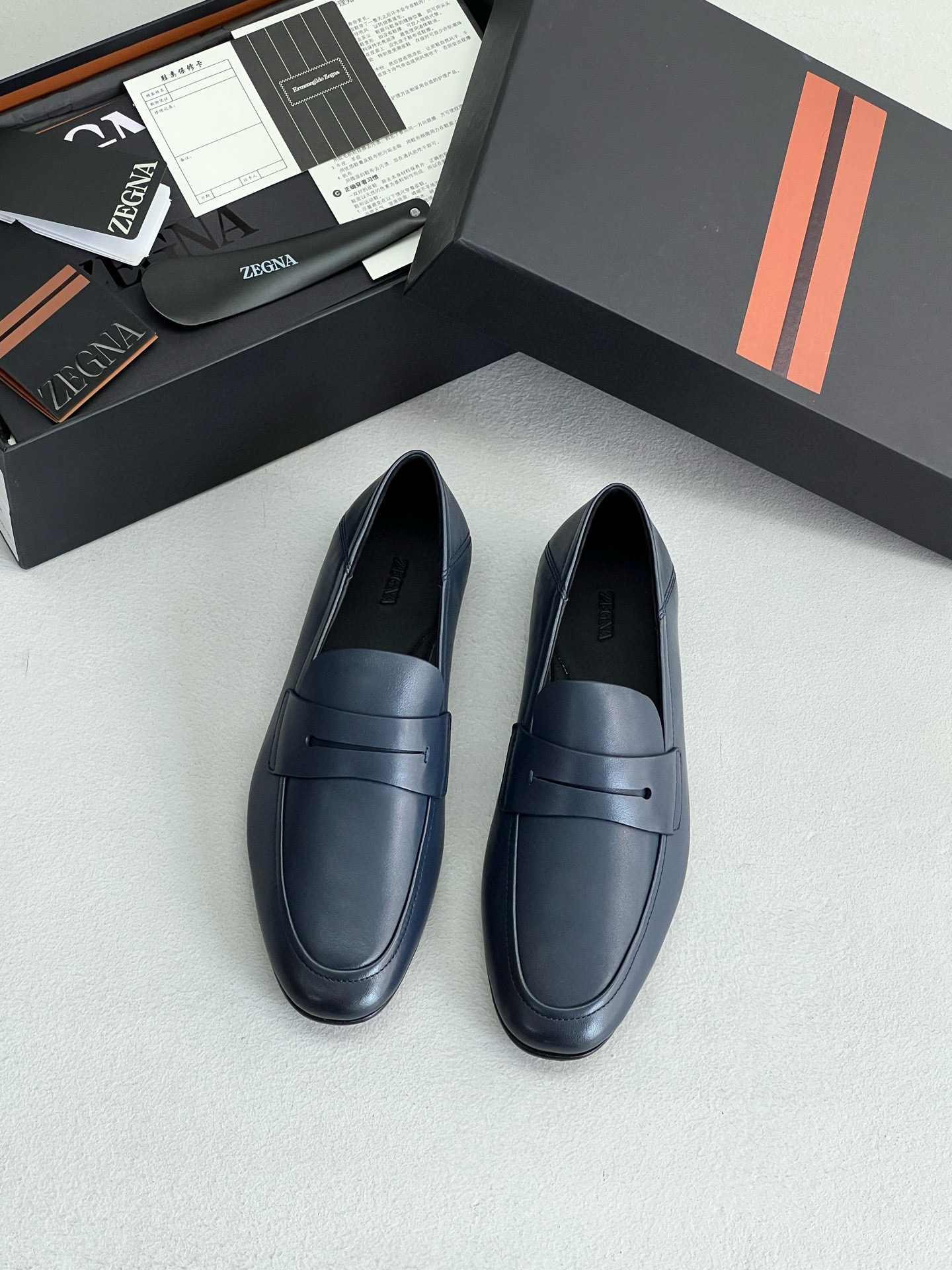 제냐 Zegna 로퍼 Blue