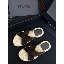 제냐 Zegna 슬리퍼 Brown