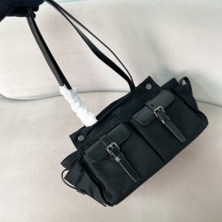 프라다 Prada 1BG645 Route 토트백 Black 30cm