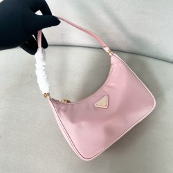 프라다 Prada 1N204M Hobo Re-Edition 2005 리나일론 미니백 Alabaster 22cm