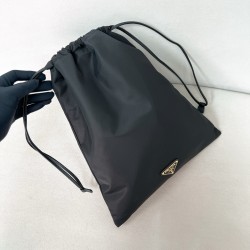 프라다 Prada 1NK001 Wish 위시 리나일론 파우치 Black 29cm