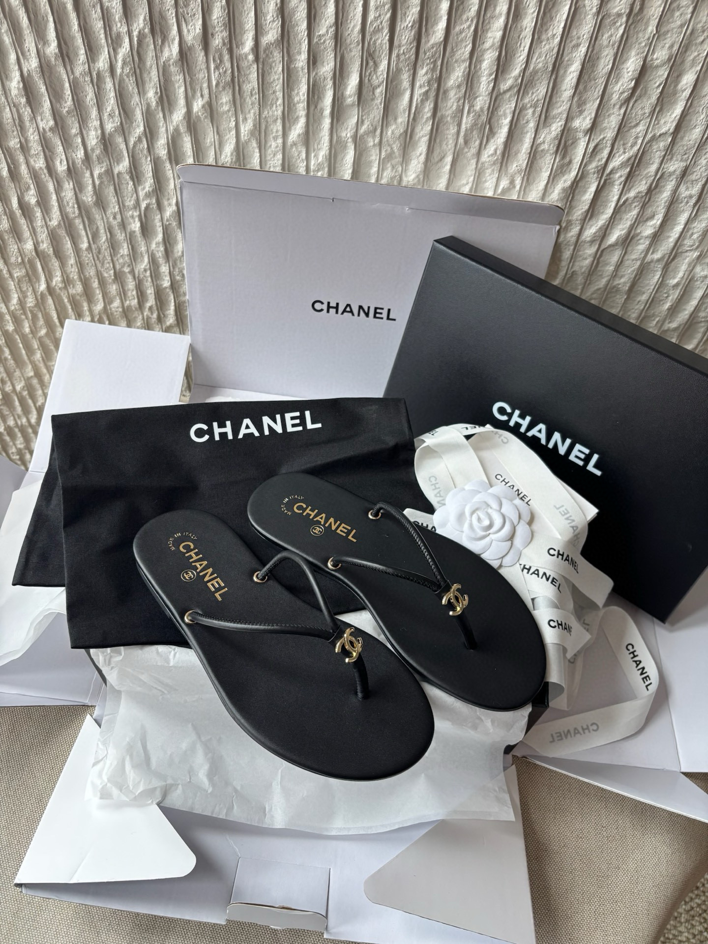 샤넬 CHANEL G47243 슬리퍼 Black