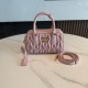 미우 미우 Miu Miu 5BB123 Arcadie 마테라쎄 나파 가죽 백 Pink 19cm