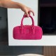 미우 미우 Miu Miu 5BB148 Arcadie 스웨이드 백 Fuchsia 27cm