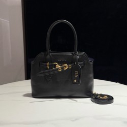 미우 미우 Miu Miu 5BA292 Aventure Nappa  나파 가죽 백 Black 30cm