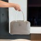 미우 미우 Miu Miu 5BB117-3 Leather Beau Bag Marble Grey White 34cm