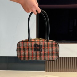 미우 미우 Miu Miu 5BB173 Beru Plaid Bag 27cm