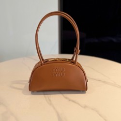 미우 미우 Miu Miu 5BB192 Beau Bowling 보 백 Cognac 22.5cm