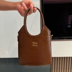 미우 미우 Miu Miu 5BA281 Ivy 나플락 페이턴트 레더 아이비 백 Palisander 20cm