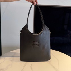 미우 미우 Miu Miu 5BG231 Ivy 가죽 백 Coffee 35cm