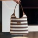 미우 미우 Miu Miu 5BG231 Canvas and Leather Ivy Bag Cocoa Brown Natural 35cm