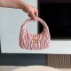 미우 미우 Miu Miu 5BC125 Wander 마테라쎄 나파 가죽 호보 백 Alabaster Pink 20cm