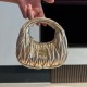 미우 미우 Miu Miu 5BP078 Wander 마테라쎄 나파 가죽 호보 미니 백 Pyrite 17.5cm