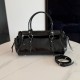 미우 미우 Miu Miu 5BA328 샤이니 가죽 핸드백 Black 35cm