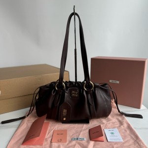 미우 미우 Miu Miu 5BG306 Joie Nappa Leather Small Bag Briarwood 32cm