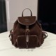 미우 미우 Miu Miu 5BZ042  코듀로이 백팩 Dark Brown 25cm
