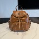 미우 미우 Miu Miu 5BZ042 가죽 백팩 Cognac 25cm