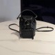 미우 미우 Miu Miu 5BZ045 가죽 백팩 Black 14cm