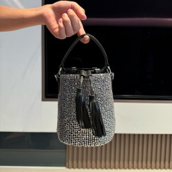 미우 미우 Miu Miu 5BE085 Bucket Bag Black 15cm