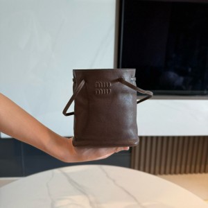 미우 미우 Miu Miu 5NF460 Nappa Leather Mini Bag Tundra 14cm