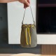 미우 미우 Miu Miu 5NR038 Gabardine Pouch Olive Green Yellow  16cm