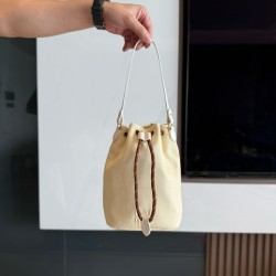 미우 미우 Miu Miu 5NR038 Gabardine Pouch Plaster White Chalk White 16cm