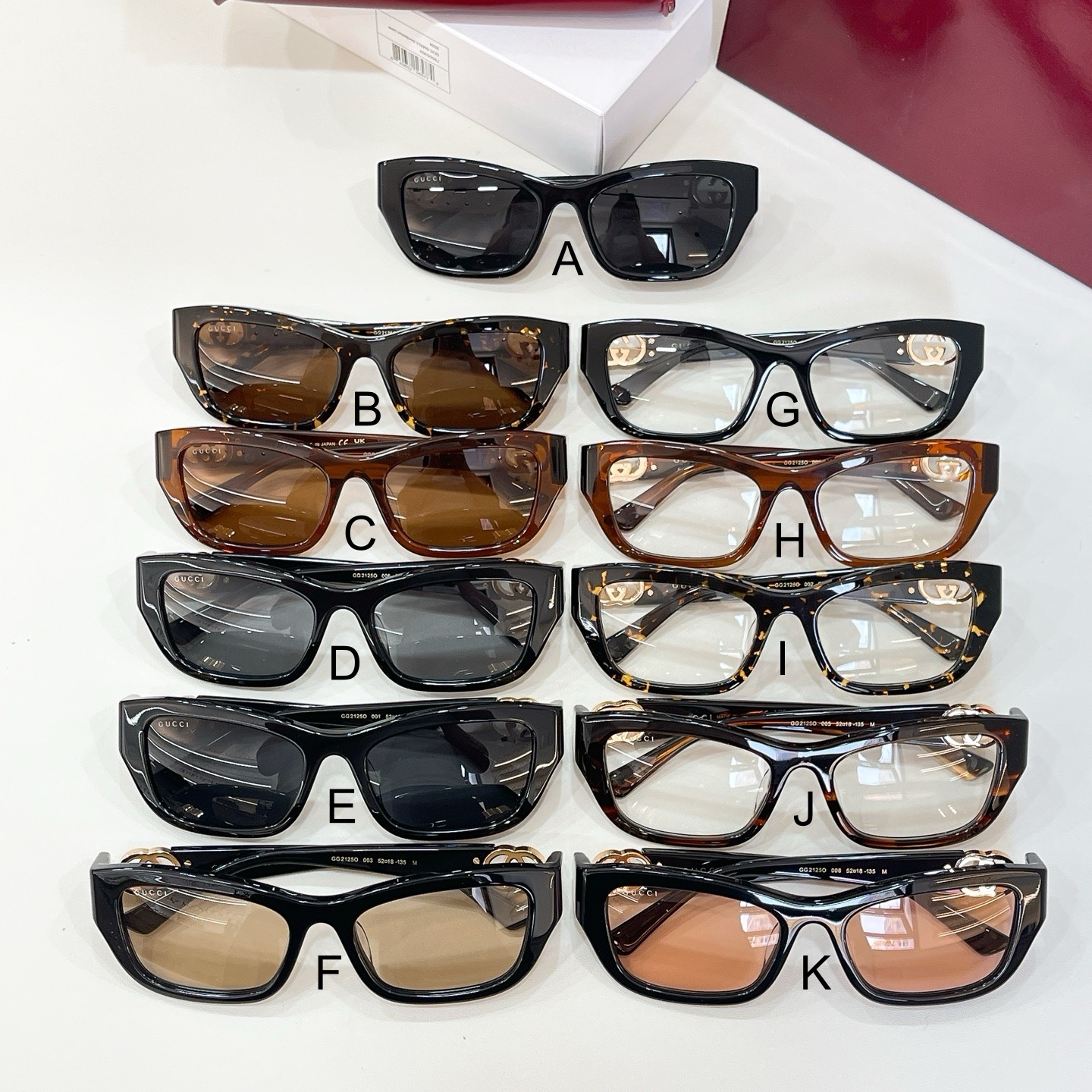 구찌 Gucci GG2125O 52口18-135