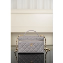 샤넬 CHANEL 26P LP Long Vanity with chain grey 19.5cm