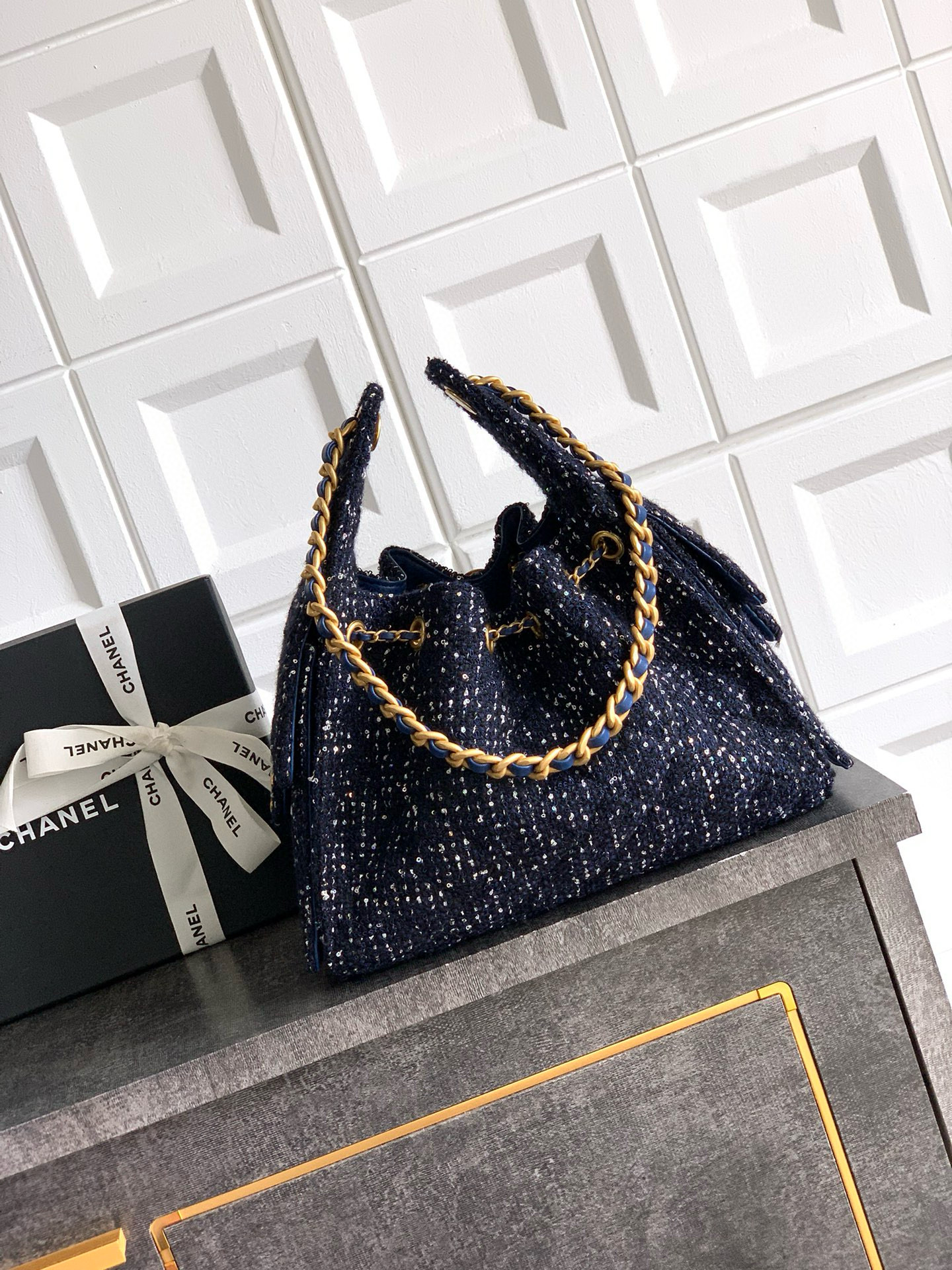 샤넬 CHANEL 25A 25Small Handbag AS5293 Blue 26cm